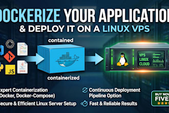 dockerize your application and deploy it on a linux vps