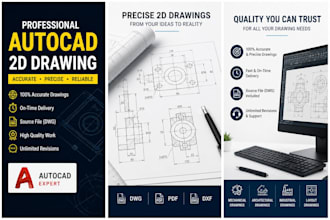 do professional autocad 2d drawings and mechanical drafting