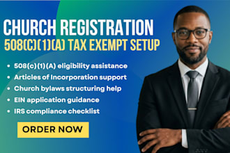 help you register your church and setup 508c1a nonprofit without irs errors