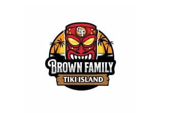 design tiki island house logo
