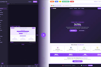convert your figma or PSD design to HTML CSS website