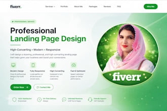 design high converting landing page in wp or elementor