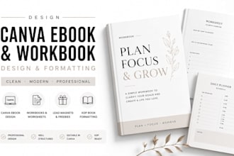 design minimalist canva ebook workbook leadmagnet freebies kdp book formatting