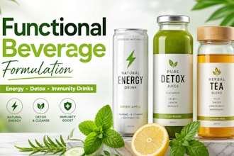develop a functional beverage formula, health drink ready for your brand