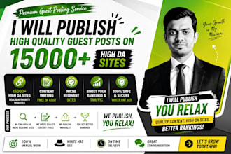 write and publish guest post on high  da post according to your niche