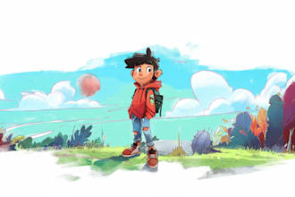 create simple cartoon portrait