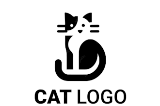professional dog logo, pets animal cats design