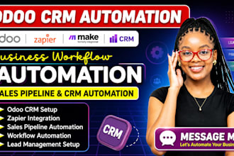 setup odoo CRM automation, zapier integration and sales pipeline workflow