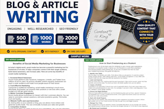 write engaging blog posts and social media content