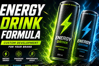 create ready to launch beverage and nutrition product protein powder formulas