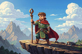 create pixel art character for you