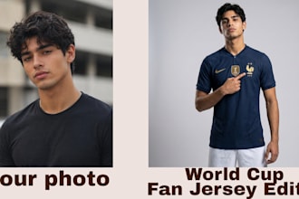 edit your photo wearing FIFA world cup football jersey