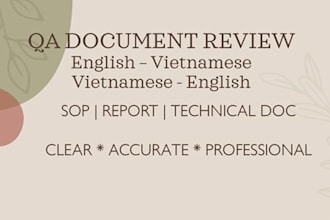 review and improve your QA or technical document