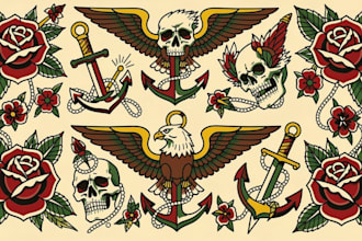 create custom traditional tattoo designs