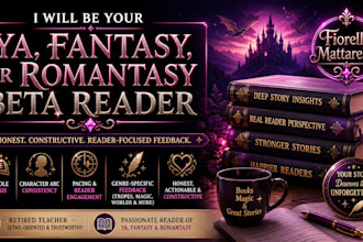 be your ya, fantasy or romantasy beta reader