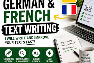 write and improve clear german and french texts fast