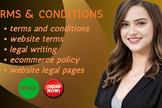 write SEO optimized terms and conditions for ecommerce shopify saas website