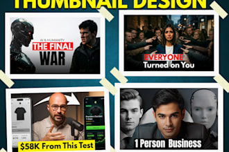 design eye catching youtube thumbnails design
