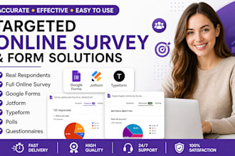create professional google form, jotform, typeform survey and online form