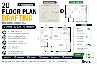 do autocad 2d drafting from PDF, sketch, or hand drawing