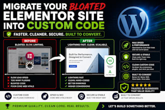 migrate your bloated elementor site into custom code