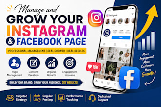 manage and grow your instagram and facebook page