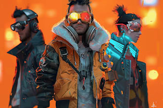 making you as a cyberpunk style character