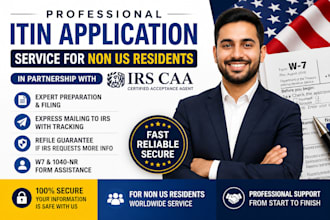 help apply itin individual taxpayer number for non US residents