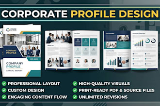 design modern corporate profile and corporate brochure