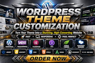 customize wordpress theme, landing page, pixel perfect design, SEO friendly