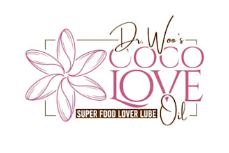 create a cute coco love brand logo design