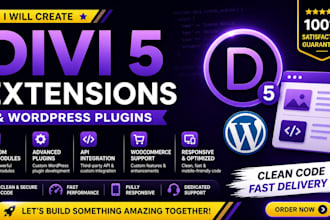 develop custom divi 5 modules, extensions, and plugins
