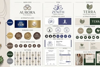 design business logo, brand identity and complete branding kit