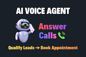 build ai voice agent to answer calls, qualify leads and book appointments