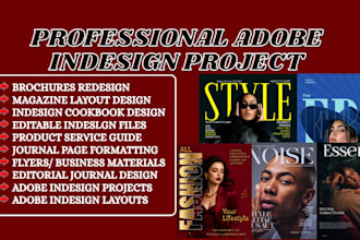 indesign brochure design, adobe indesign layout magazine catalog book pdf design