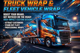 design van wrap truck wrap fleet vehicle wrap 3d van mockup for your buisness