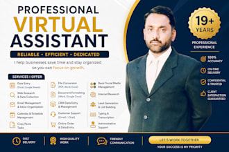 be professional and creative virtual assistant for you