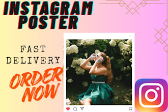 design professional instagram posters and social media posts