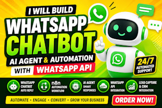 build whatsapp bot whatsapp chatbot ai agent n8n automation with whatsapp API