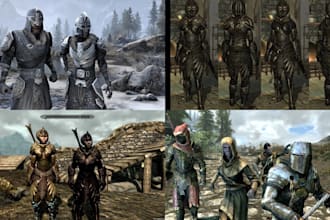 mod skyrim character assets armor npcs weapons quest mods follower and gear