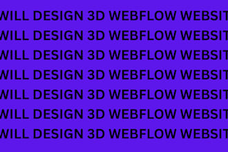 build a stunning 3d webflow website with animation and responsive design