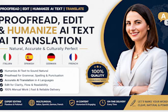proofread edit humanize ai text ai translation in italian spanish german french