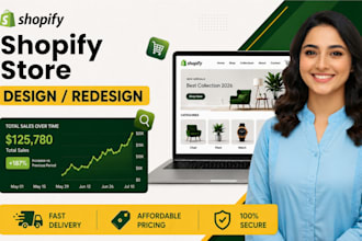 design redesign high converting shopify dropshipping store or shopfiy website
