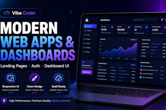 code modern ai web apps and dashboards, vibe coder