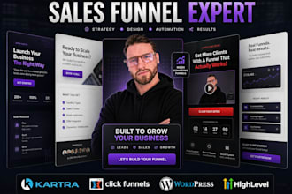 build sales funnel in clickfunnels kartra kajabi builderal