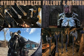 create custom armor weapons or character for skyrim fallout 4 resident