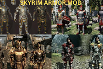 create edit or port custom skyrim mod weapon and armor or fallout 4 game mods