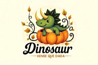 beautiful pumpkin head mascot logo within 1 day