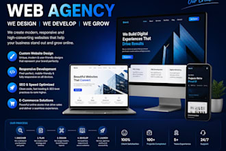 create design a modern web agency showcase