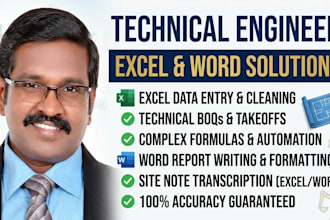 provide professional civil engineering data entry and excel solutions